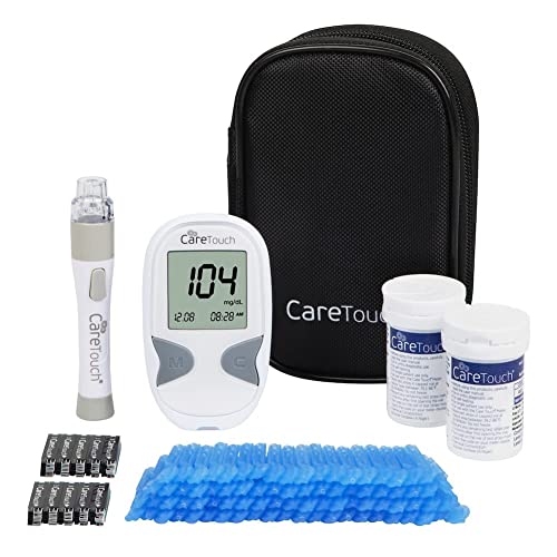 Care Touch Diabetes Testing Kit - Blood Glucose Monitor Kit with 100 Blood Su...