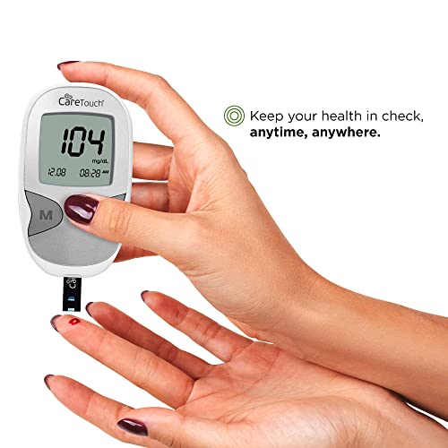 Care Touch Diabetes Testing Kit - Blood Glucose Monitor Kit with 100 Blood Su...