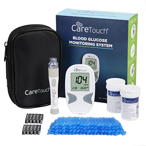 Care Touch Diabetes Testing Kit - Blood Glucose Monitor Kit with 100 Blood Su...