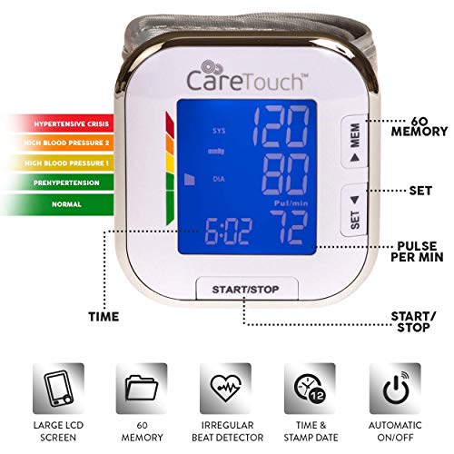 Care Touch Digital Wrist Blood Pressure Monitor - Blood Pressure Wrist Cuff S...