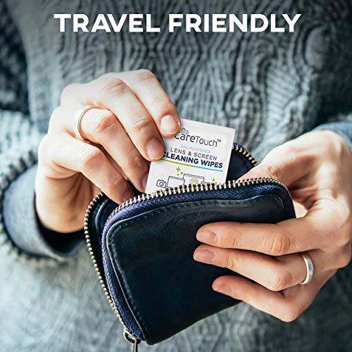 Care Touch Lens Wipes for Eyeglasses | Individually Wrapped Eye Glasses Wipes...