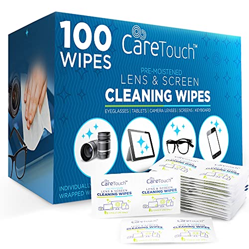 Care Touch Lens Wipes for Eyeglasses | Individually Wrapped Eye Glasses Wipes...