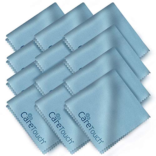 Care Touch Microfiber Cleaning Cloths, 12 Pack - Cleans Eyeglasses, Screens, ...