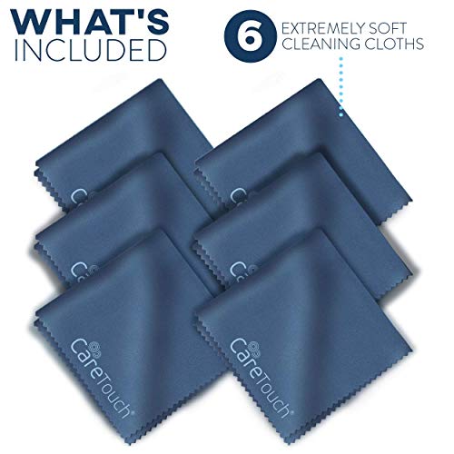 Care Touch Microfiber Cleaning Cloths, 6 Pack - Cleans Glasses, Lenses, Phone...