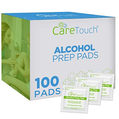 Care Touch Sterile Alcohol Prep Pads, 2-Ply, 100 Count