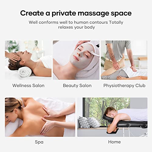 Careboda Professional Massage Table Portable Massage Bed, 3 Section Aluminum ...