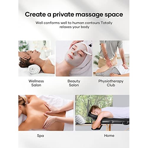 Careboda Professional Massage Table Portable Massage Bed, 3 Section Wood Fram...