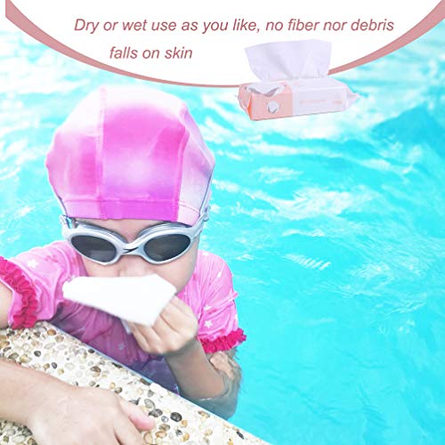 Careboree Extra Thick Dry Wipe, 100% Cotton, Lint-Free Cotton Tissues (2 Pack)