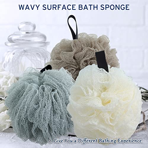 Caredoux 3 Pack Extra Large 75g Hard Exfoliating Bath Sponges, Loofah Sponge,...