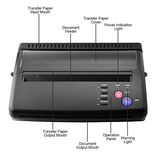 Tattoo Transfer Stencil Machine,Carejoy Tattoo Transfer Copier Printer for Te...