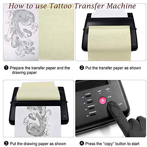 Tattoo Transfer Stencil Machine,Carejoy Tattoo Transfer Copier Printer for Te...