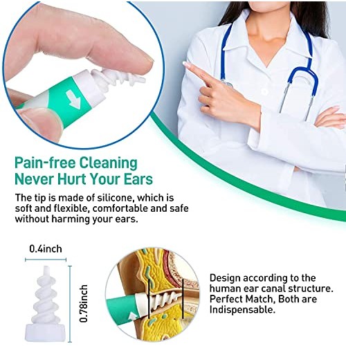 Q-Grips Earwax Remover, Earwax Cleaner Tool Set, Smart Spiral Earwax Removal ...