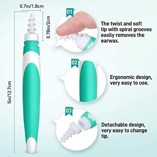 Q-Grips Earwax Remover, Earwax Cleaner Tool Set, Smart Spiral Earwax Removal ...