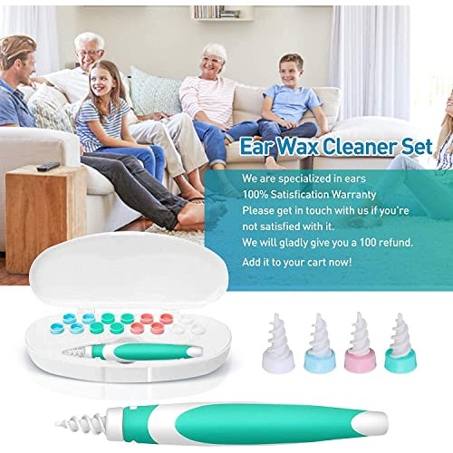 Q-Grips Earwax Remover, Earwax Cleaner Tool Set, Smart Spiral Earwax Removal ...