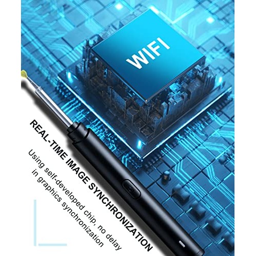 Ear Wax Removal Tool, 1296P Ear Cleaner Camera, 6 LED Lights, WiFi Ear Cleani...