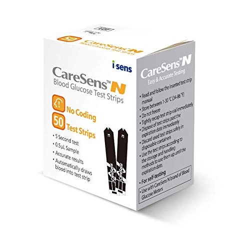 CareSens N Blood Glucose Test Strips (50 ct) - Only for CareSens N Family Met...