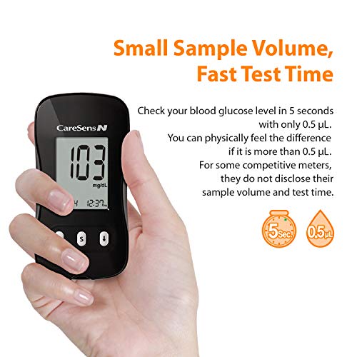 CareSens N Blood Glucose Monitoring Basic Kit (Auto Coding) - 1 Diabetes Bloo...
