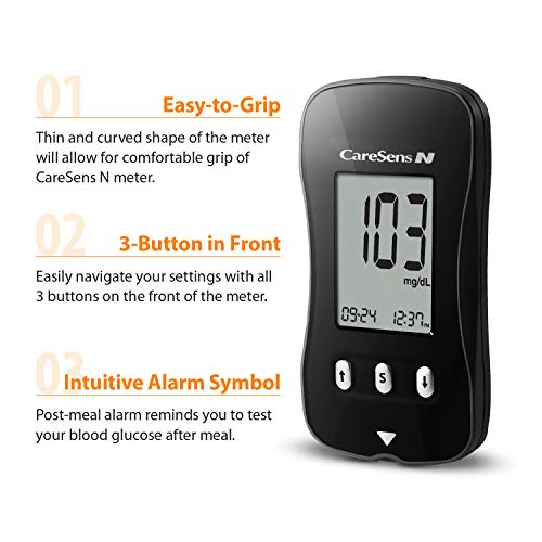 CareSens N Blood Glucose Monitoring Basic Kit (Auto Coding) - 1 Diabetes Bloo...