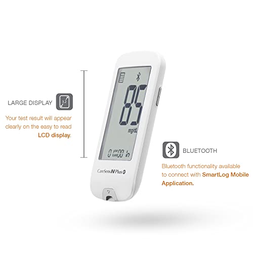 CareSens N Plus Bluetooth Blood Diabetes Monitoring Kit with 100 Test Strips,...