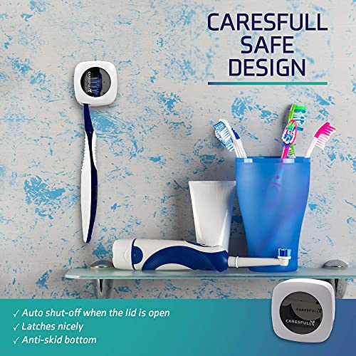 CARESFULL UV Toothbrush Sanitizer - Toothbrush Sterilizer - Fits All Toothbru...