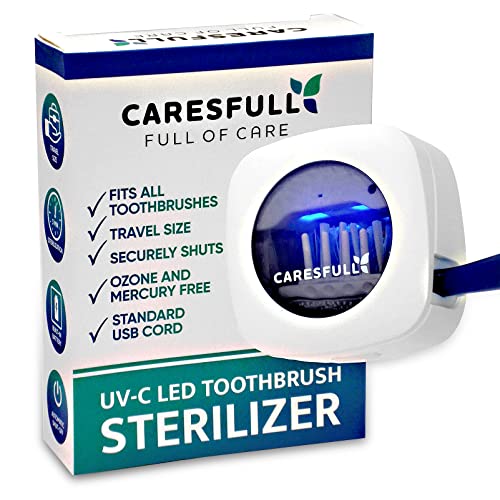CARESFULL UV Toothbrush Sanitizer - Toothbrush Sterilizer - Fits All Toothbru...