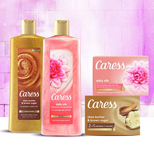 Caress Beauty Bar Soap For Silky, Soft Skin Daily Silk With Silk Extract and ...