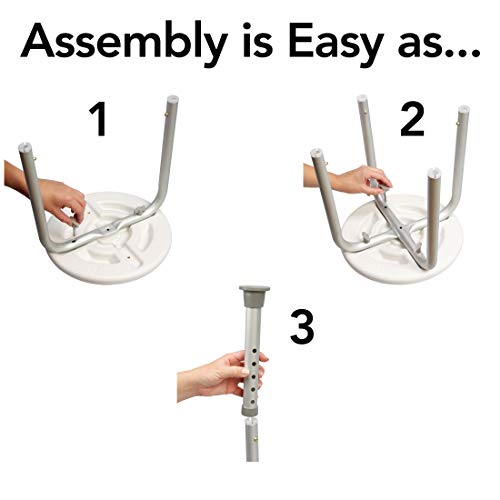 Carex Compact Shower Stool - Adjustable Height Bath Stool and Shower Seat - A...