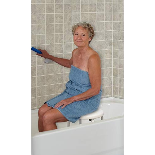 Carex Compact Shower Stool - Adjustable Height Bath Stool and Shower Seat - A...