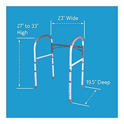 Carex Health Brands Toilet Safety Rails - Toilet Handles for Elderly and Hand...