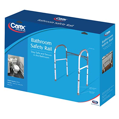 Carex Health Brands Toilet Safety Rails - Toilet Handles for Elderly and Hand...