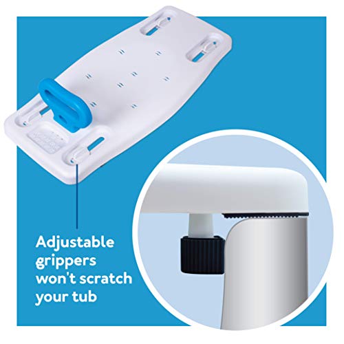 Carex Portable Shower Bench - Shower Bath Seat - Fits tub having width in the...