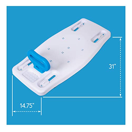 Carex Portable Shower Bench - Shower Bath Seat - Fits tub having width in the...