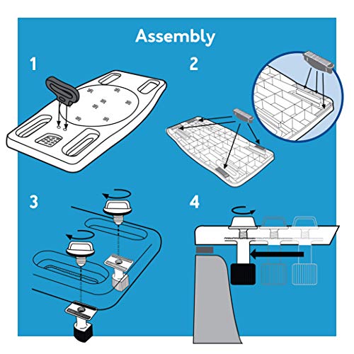 Carex Portable Shower Bench - Shower Bath Seat - Fits tub having width in the...