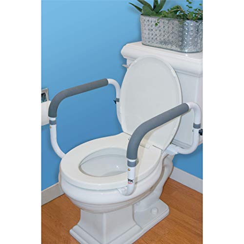 Carex Toilet Safety Frame - Toilet Safety Rails With Adjustable Width - Toile...
