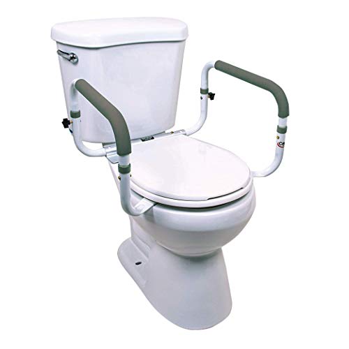Carex Toilet Safety Frame - Toilet Safety Rails With Adjustable Width - Toile...