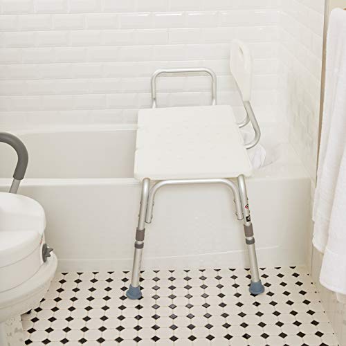 Carex Tub Transfer Bench - Shower Chair Transfer Bench with Height Adjustable...