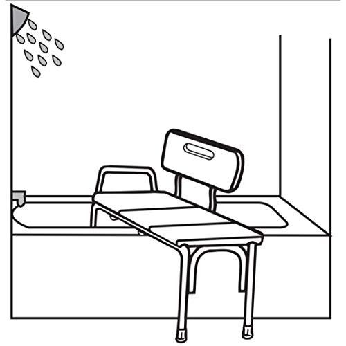 Carex Tub Transfer Bench - Shower Chair Transfer Bench with Height Adjustable...
