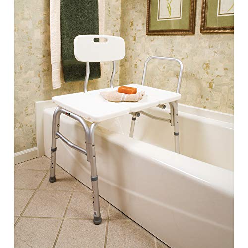 Carex Tub Transfer Bench - Shower Chair Transfer Bench with Height Adjustable...