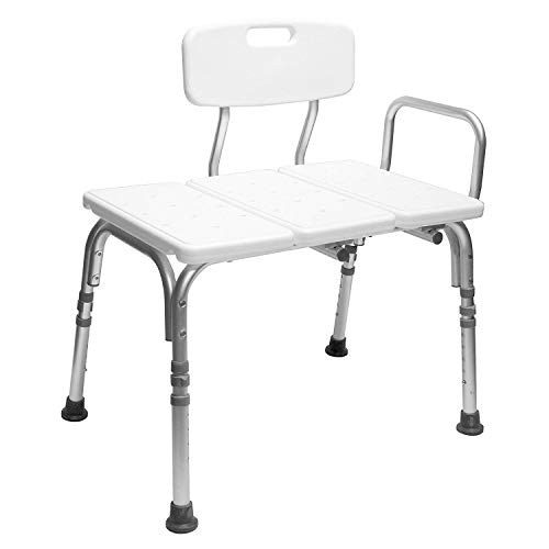 Carex Tub Transfer Bench - Shower Chair Transfer Bench with Height Adjustable...