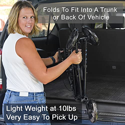 Carex 3 Wheel Walker for Seniors, Foldable, Rollator Walker with Three Wheels...