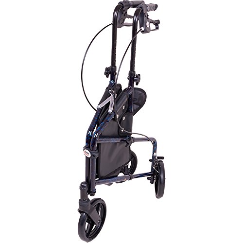 Carex 3 Wheel Walker for Seniors, Foldable, Rollator Walker with Three Wheels...