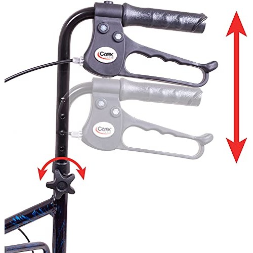 Carex 3 Wheel Walker for Seniors, Foldable, Rollator Walker with Three Wheels...