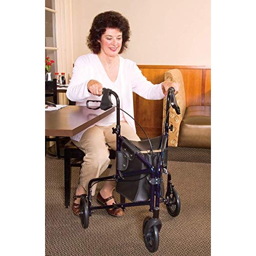 Carex 3 Wheel Walker for Seniors, Foldable, Rollator Walker with Three Wheels...