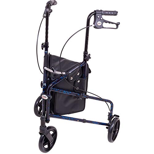 Carex 3 Wheel Walker for Seniors, Foldable, Rollator Walker with Three Wheels...