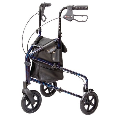 Carex 3 Wheel Walker for Seniors, Foldable, Rollator Walker with Three Wheels...