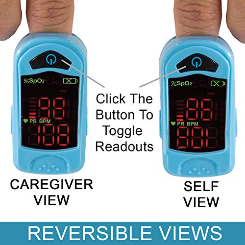 Carex Finger Pulse Oximeter Oxygen Saturation Monitor - Pulse Ox Fingertip o2...
