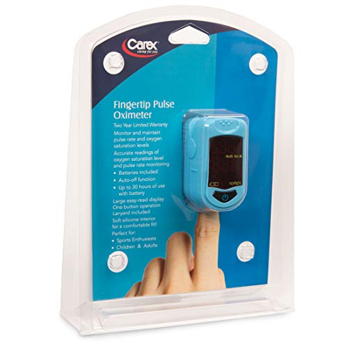 Carex Finger Pulse Oximeter Oxygen Saturation Monitor - Pulse Ox Fingertip o2...