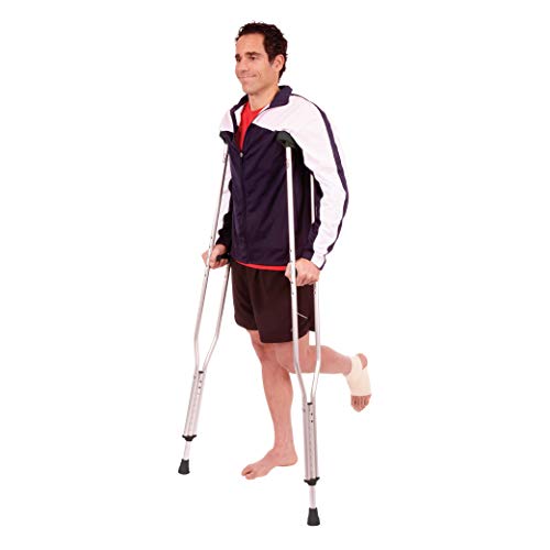 Carex Folding Aluminum Underarm Crutches - Lightweight, Great for Travel or W...