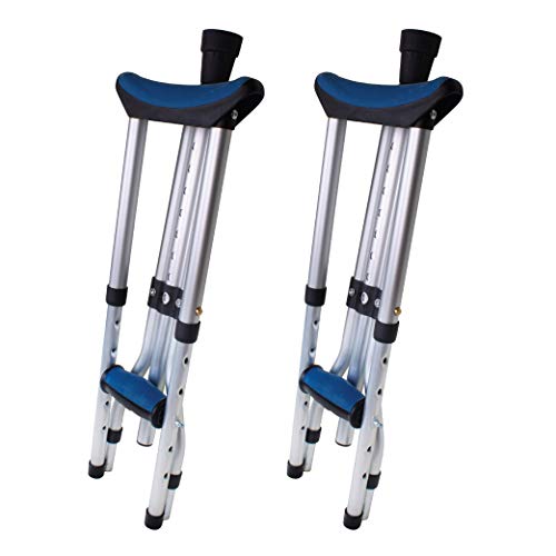 Carex Folding Aluminum Underarm Crutches - Lightweight, Great for Travel or W...