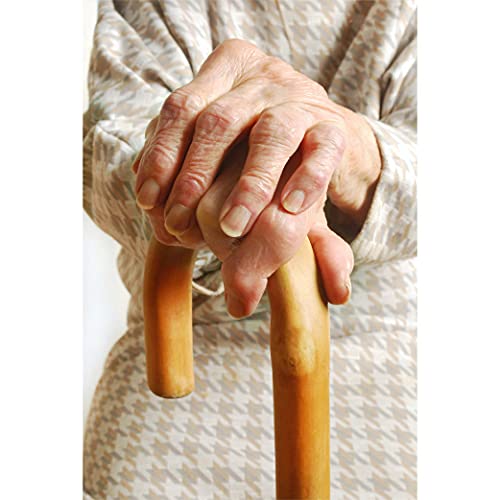 Carex Solid Wood Walking Cane - Wooden Canes for Men & Women with 250 lb Weig...